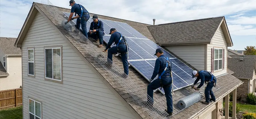Pigeon Wire for Solar Panels in Canton